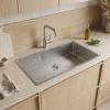 Pure.Sink Luxion Large stainless steel sink 74x40 cm undermount, flush mount, and top mount PLX7440-02